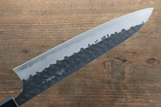 Masakage Masakage Koishi Blue Super Black Finished Gyuto 210mm with American Cherry Handle - Seisuke Knife