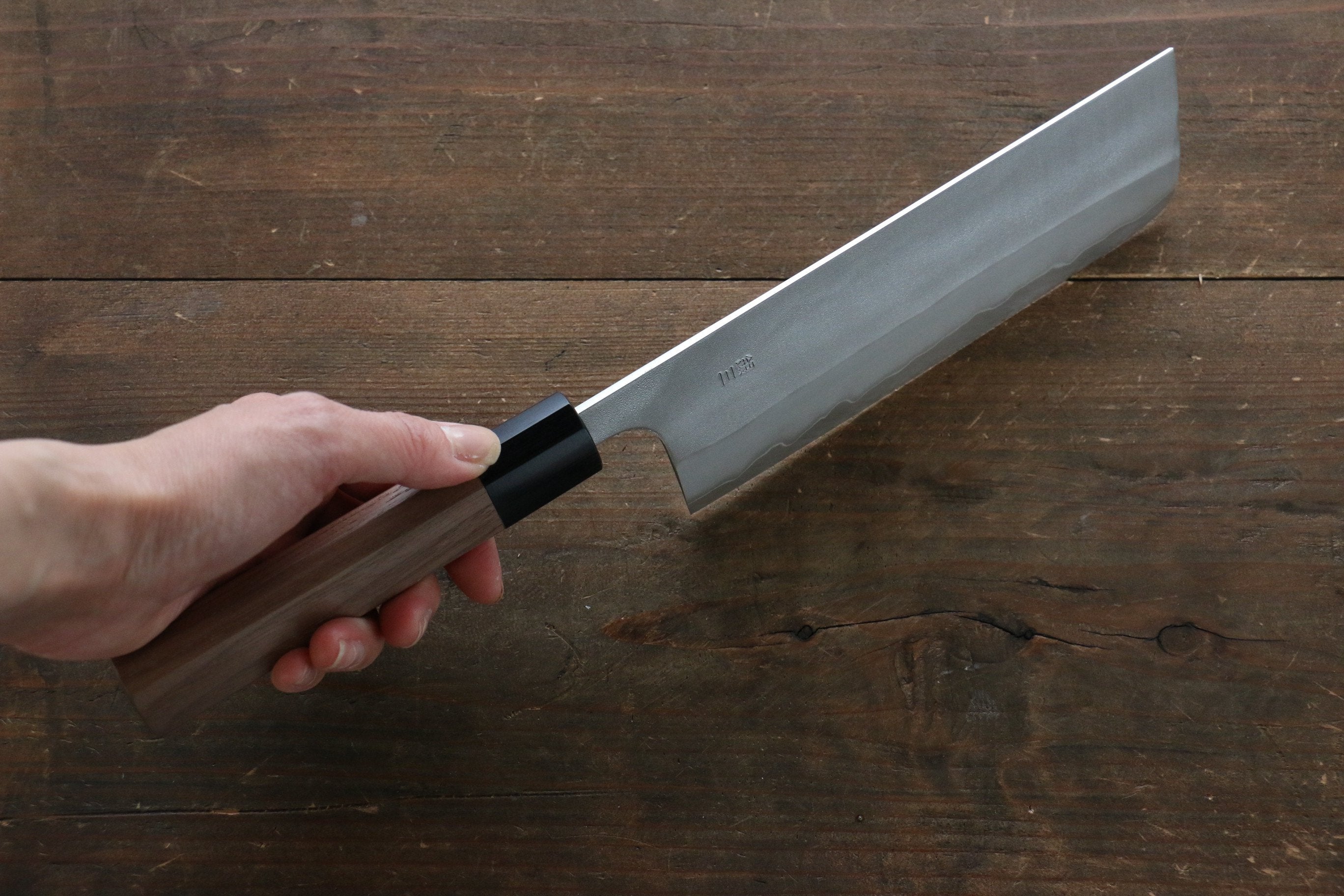 Yamamoto Silver Steel No.3 Nashiji Nashiji Japanese Chef Knife 165mm with Walnut Handle - Seisuke Knife