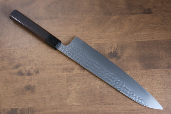 Yu Kurosaki Senko SG2 Hammered Gyuto 240mm Shitan (ferrule: Black Pakka wood) Handle - Seisuke Knife