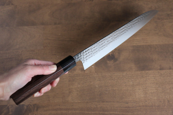 Yu Kurosaki Senko SG2 Hammered Gyuto 240mm Shitan (ferrule: Black Pakka wood) Handle - Seisuke Knife