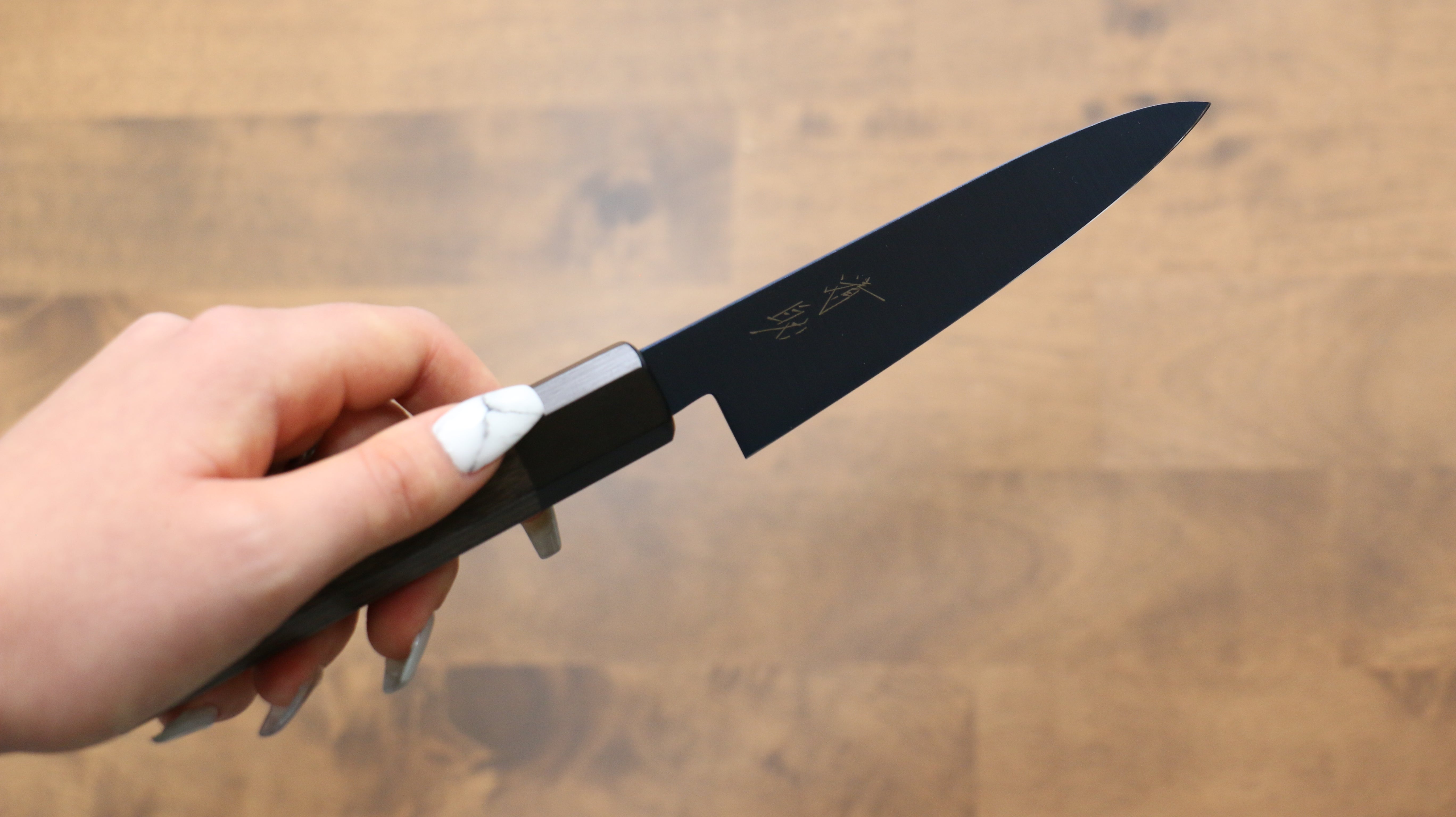 Seisuke SK-85 Ion plating Migaki Petty-Utility 120mm Gray Pakkawood Handle - Seisuke Knife