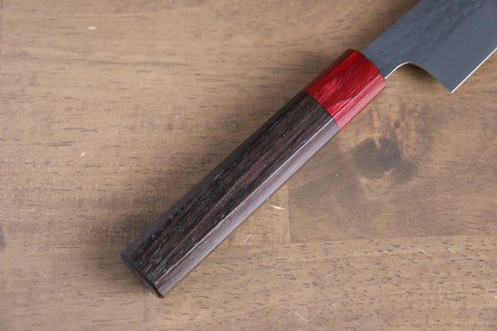 Yu Kurosaki Senko SG2 Hammered Sujihiki 270mm Shitan (ferrule: Red Pakka wood) Handle - Seisuke Knife