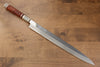 Yu Kurosaki Blue Steel No.2 Mirrored Finish Yanagiba 330mm Chinese Quince with Double Water Buffalo Ring Handle - Seisuke Knife