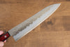 Seisuke Ringo Silver Steel No.3 Nashiji Gyuto 210mm Red Pakka wood Handle - Seisuke Knife - Slide 4