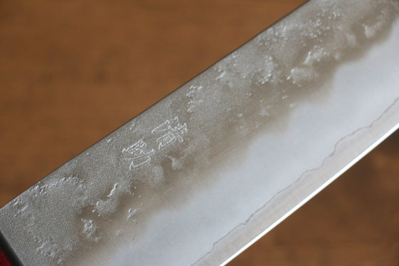 Seisuke Ringo Silver Steel No.3 Nashiji Gyuto 210mm Red Pakka wood Handle - Seisuke Knife