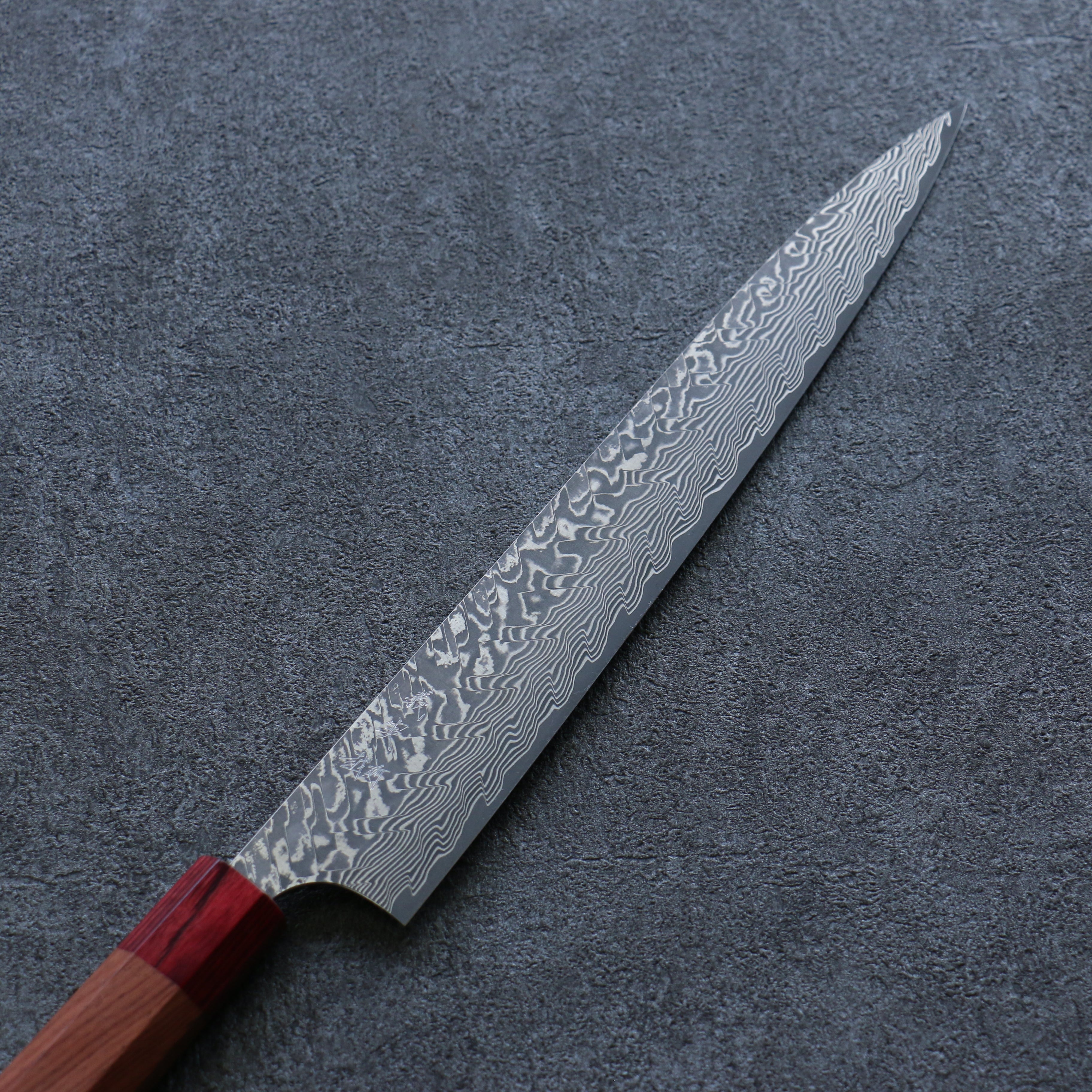 Yoshimi Kato SG2 Damascus Sujihiki 270mm Red Honduras Handle - Seisuke Knife
