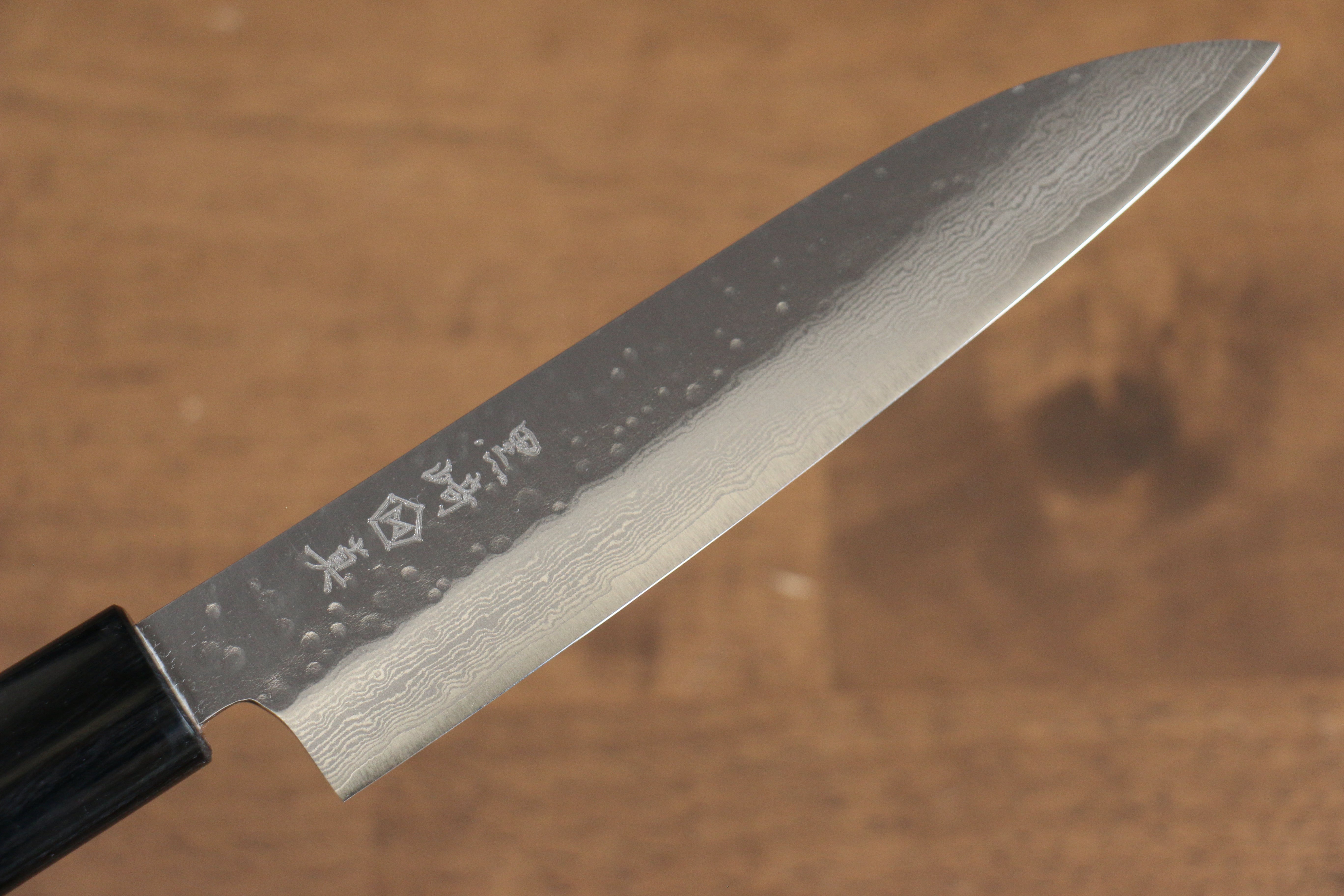 Makoto Kurosaki VG10 Maru Hammered Damascus Petty-Utility 135mm Morado Handle - Seisuke Knife