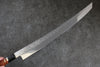 Yu Kurosaki Shizuku SG2 Mirrored Finish Hammered Sakimaru Sujihiki 450mm Chinese Quince with Double Water Buffalo Ring Handle with Sheath - Seisuke Knife - Slide 4