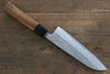 Sakai Takayuki Silver Steel No.3 Nashiji Santoku 170mm with Black Persimmon Handle - Seisuke Knife - Slide 2