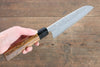 Sakai Takayuki Silver Steel No.3 Nashiji Santoku 170mm with Black Persimmon Handle - Seisuke Knife - Slide 7