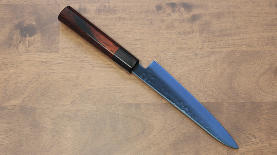 Seisuke SK-85 Ion plating Hammered Petty-Utility  150mm Red Pakka wood Handle - Seisuke Knife