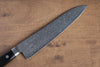 Seisuke Kagami AUS10 Mirrored Finish Damascus Gyuto 210mm Black Pakka wood Handle - Seisuke Knife - Slide 3