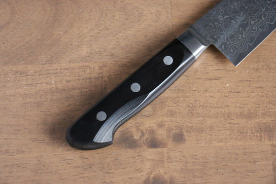 Seisuke Kagami AUS10 Mirrored Finish Damascus Gyuto 210mm Black Pakka wood Handle - Seisuke Knife