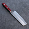 Seisuke Blue Super Migaki Finished Usuba 160mm with Red & Black Pakkawood Handle - Seisuke Knife