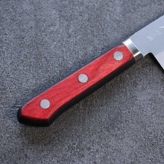 Seisuke Blue Super Migaki Finished Usuba 160mm with Red & Black Pakkawood Handle - Seisuke Knife