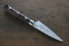 Takeshi Saji SG2 Black Damascus Petty Japanese Chef Knife 90mm wtih Ironwood Handle - Seisuke Knife