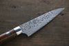 Takeshi Saji SG2 Black Damascus Petty Japanese Chef Knife 90mm wtih Ironwood Handle - Seisuke Knife