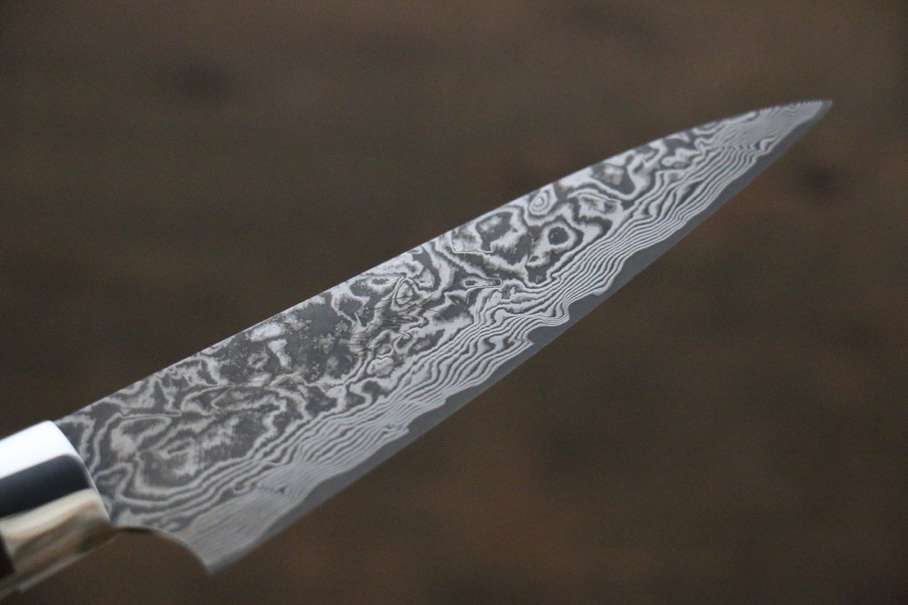 Takeshi Saji SG2 Black Damascus Petty-Utility  90mm Ironwood Handle - Seisuke Knife