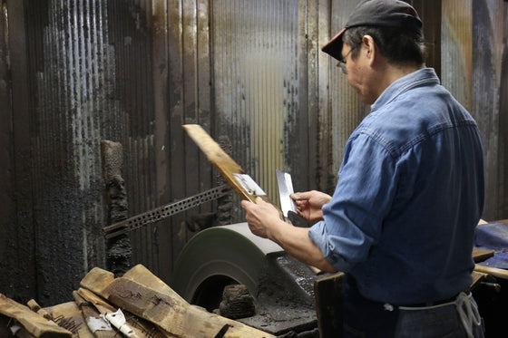 Hideo Kitaoka Blue Steel No.2 Damascus Kakugata Usuba Japanese Chef Knife 180mm - Seisuke Knife