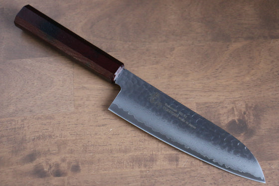 Sakai Takayuki Nanairo VG10 33 Layer Santoku 180mm ABS resin(Red tortoiseshell) Handle - Seisuke Knife