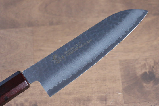 Sakai Takayuki Nanairo VG10 33 Layer Santoku 180mm ABS resin(Red tortoiseshell) Handle - Seisuke Knife