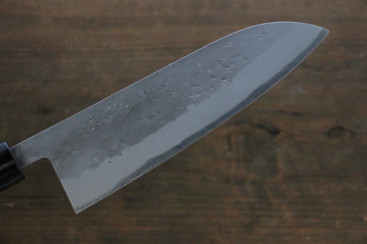 Seisuke Blue Steel No.2 Nashiji Santoku 165mm Chestnut Handle - Seisuke Knife