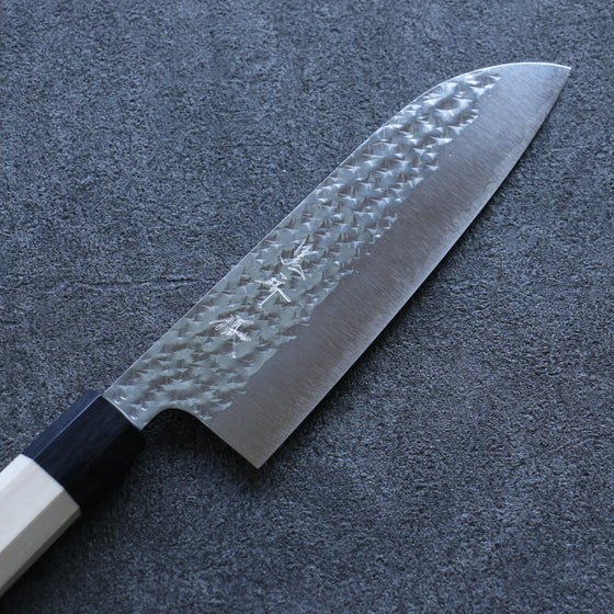 Yu Kurosaki Senko SG2 Hammered Santoku 165mm Magnolia Handle - Seisuke Knife
