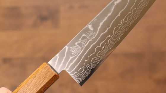 Kajin Cobalt Special Steel Damascus Gyuto 210mm Burnt Oak (Mehakkaku) Handle - Seisuke Knife