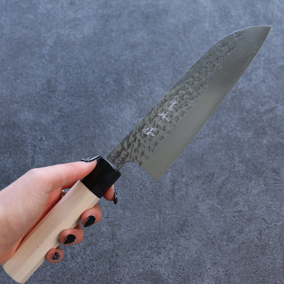 Yu Kurosaki Senko SG2 Hammered Santoku 165mm Magnolia Handle - Seisuke Knife