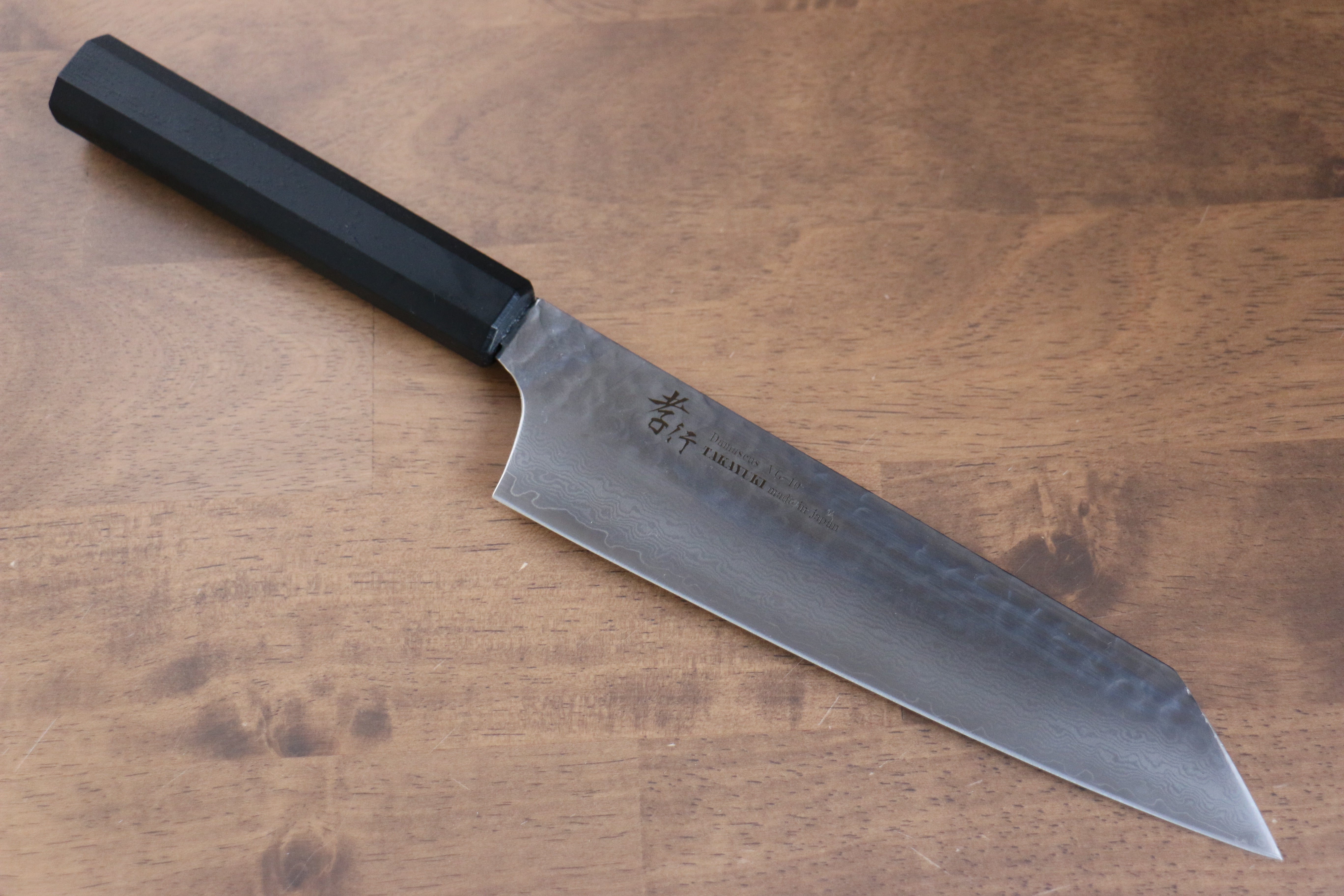 Sakai Takayuki Nanairo VG10 33 Layer Kengata Gyuto 190mm Black Lacquered ABS Resin Handle - Seisuke Knife