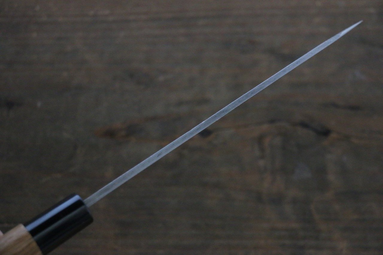 Seisuke Blue Steel No.2 Nashiji Petty-Utility 135mm Chestnut Handle - Seisuke Knife