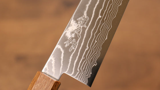 Kajin Cobalt Special Steel Damascus Gyuto 240mm Mehakkaku Burnt Oak Handle - Seisuke Knife