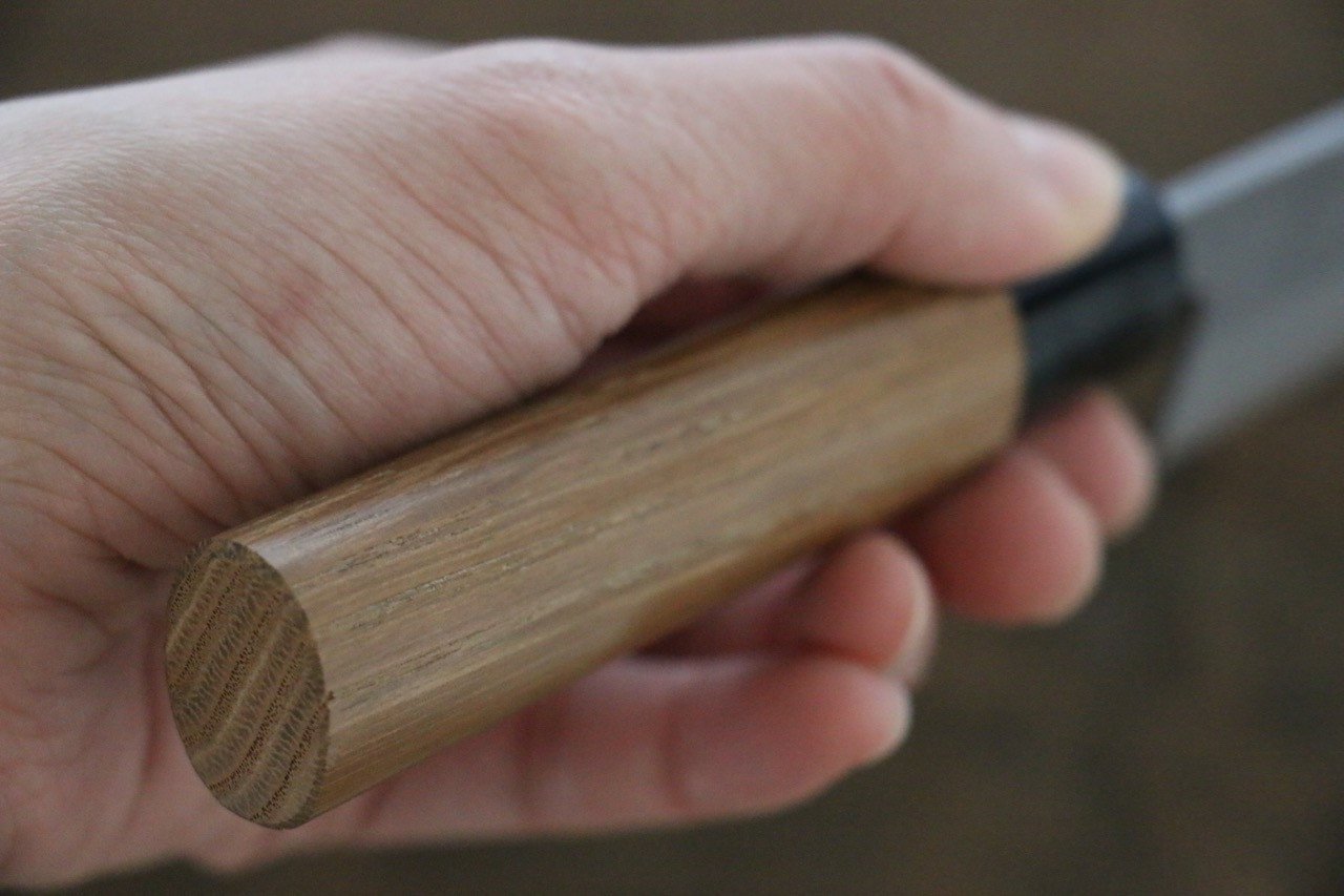 Seisuke Blue Steel No.2 Nashiji Petty-Utility 135mm Chestnut Handle - Seisuke Knife