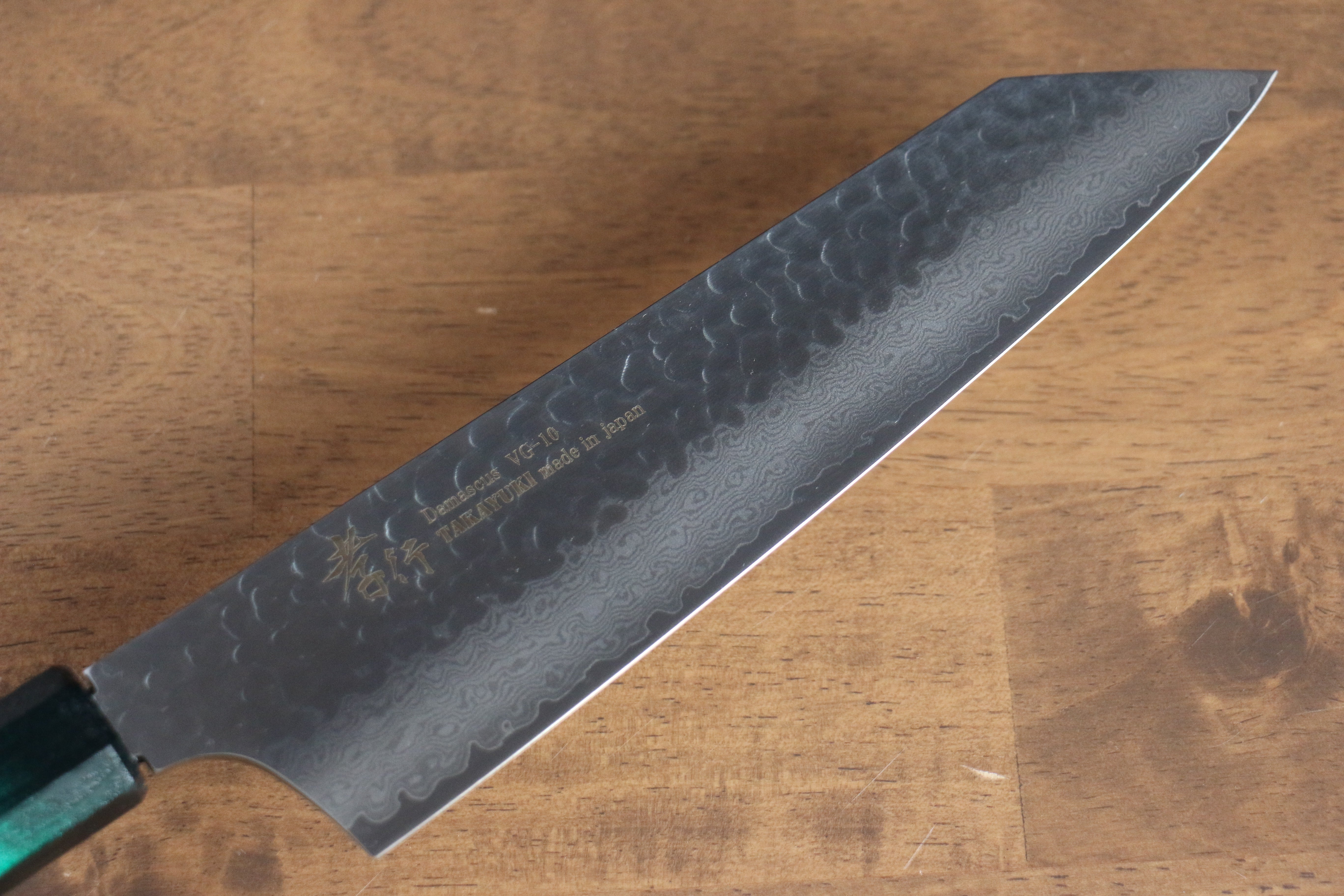Sakai Takayuki Nanairo VG10 33 Layer Kengata Gyuto 190mm Green Tortoiseshell ABS Resin Handle - Seisuke Knife