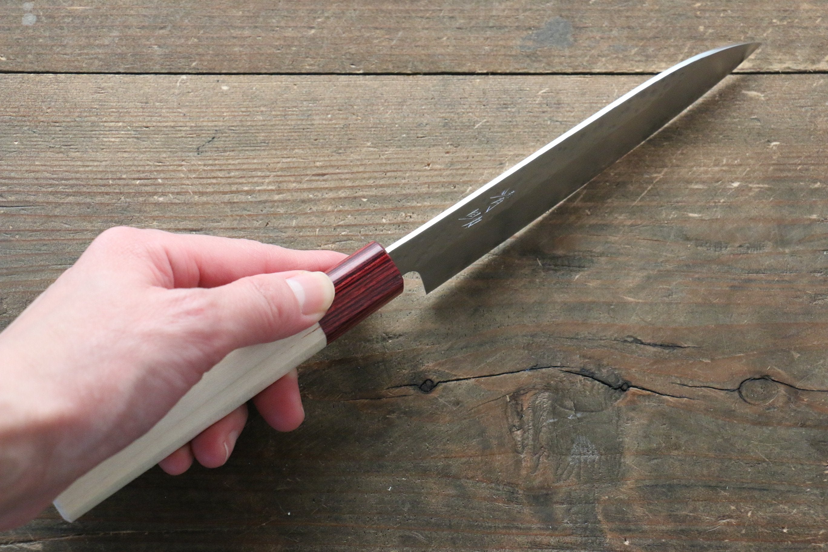 Seisuke VG10 16 Layer Hammered Damascus Petty-Utility 135mm Magnolia Handle - Seisuke Knife