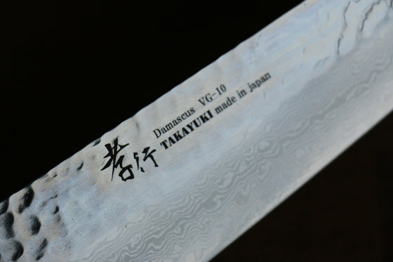 Sakai Takayuki Nanairo VG10 33 Layer Kengata Gyuto 190mm ABS resin(Turquoise tortoiseshell) Handle - Seisuke Knife