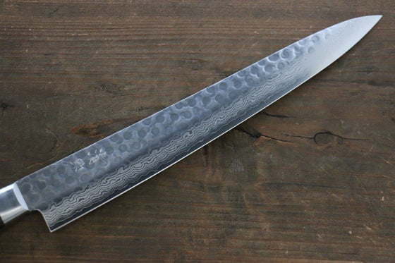 Seisuke VG10 17 Layer Damascus Sujihiki 240mm Mahogany Handle - Seisuke Knife