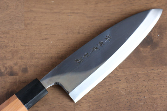 Sakai Takayuki Hakugin INOX Mirrored Finish Deba 180mm Yew tree Handle - Seisuke Knife