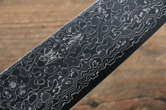 Seisuke AUS10 Damascus Gyuto 210mm with Shitan Handle - Seisuke Knife