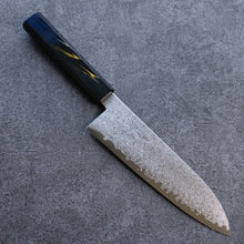  Seisuke VG10 Damascus Santoku 180mm Lacquered Handle - Seisuke Knife