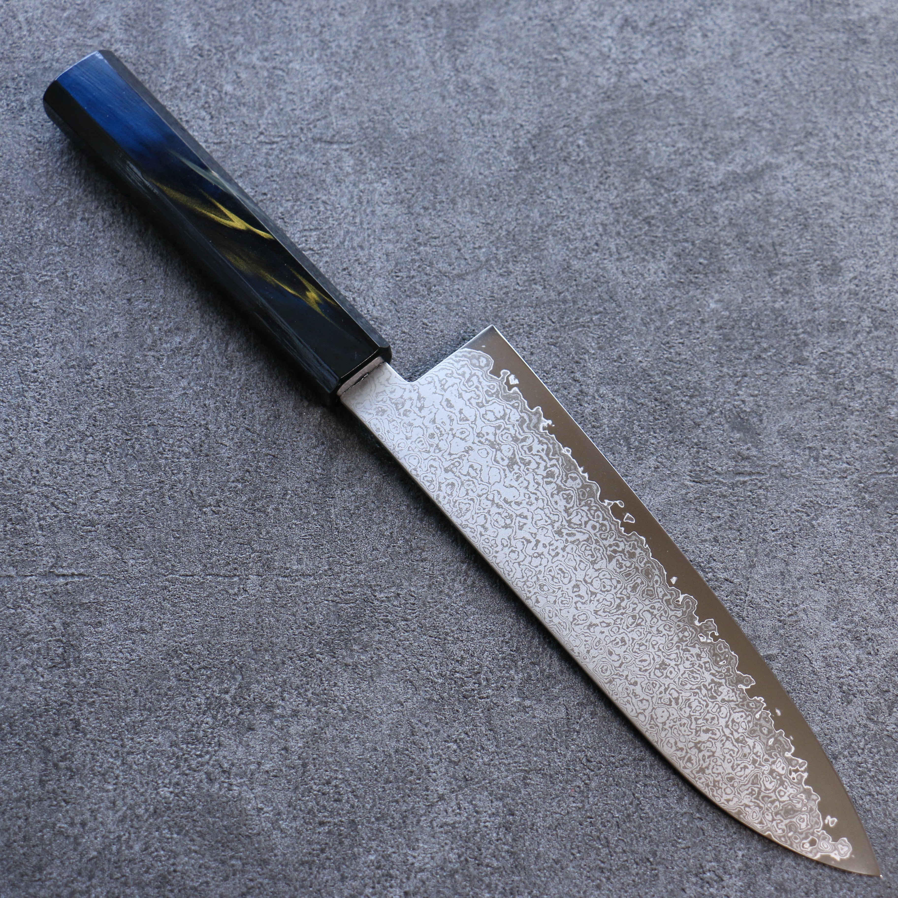 Seisuke VG10 Damascus Santoku 180mm Wood(Lacquered) Handle - Seisuke Knife
