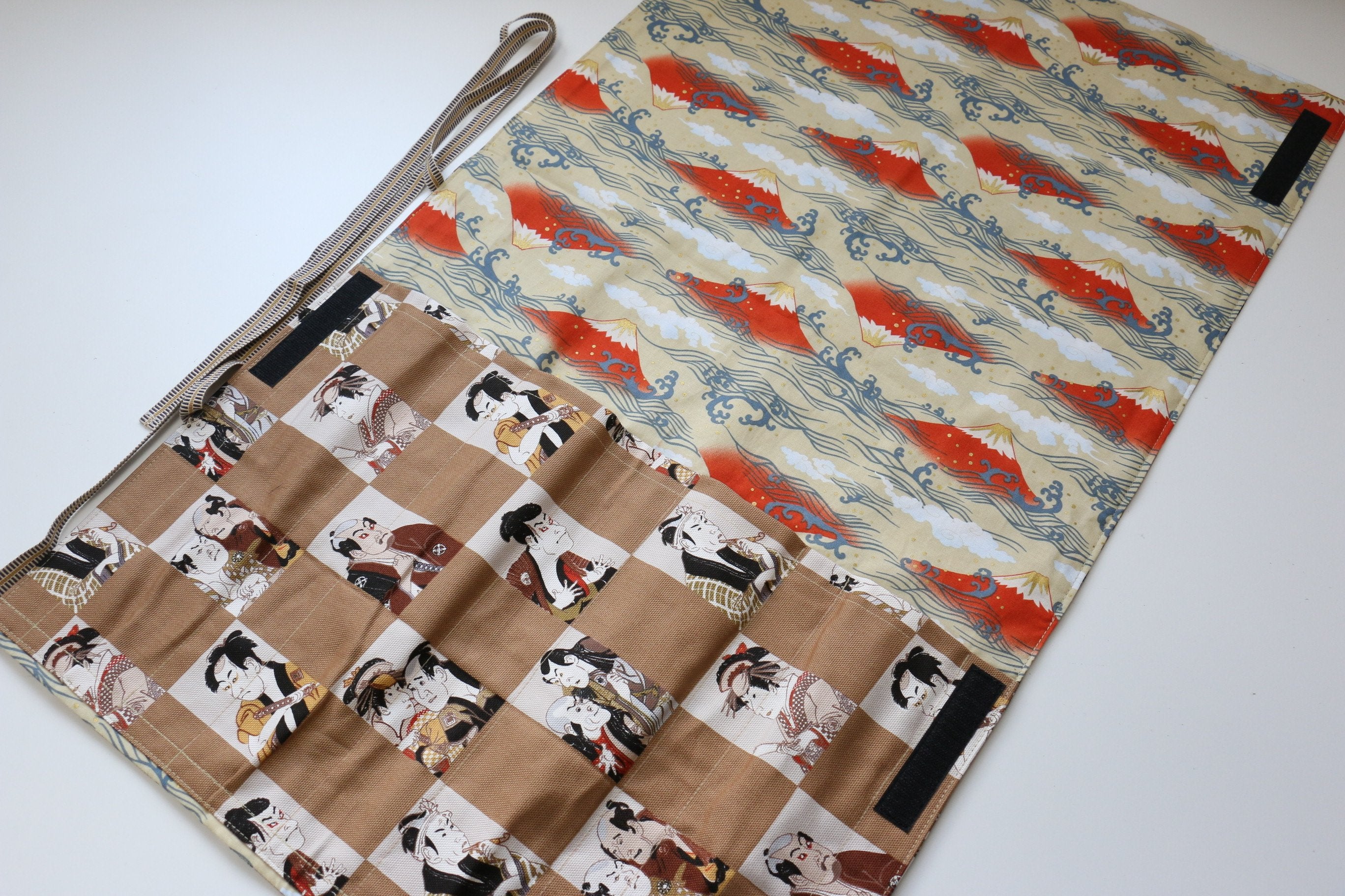 Japanese Style Knife Roll Chakabuki-Ura-Akafuji 4 Pockets - Seisuke Knife