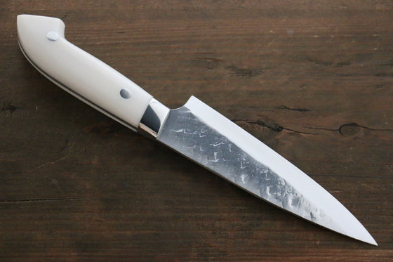 Takeshi Saji SRS13 Hammered Petty Japanese Chef Knife 130mm wtih Marble Handle - Seisuke Knife