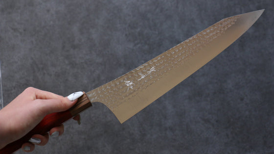 Yu Kurosaki Senko Ei SG2 Hammered Gyuto 270mm Padoauk Handle - Seisuke Knife