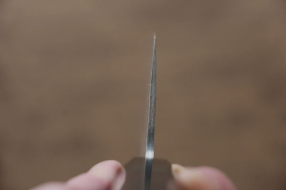 Takeshi Saji Blue Steel No.2 Colored Damascus Nakiri 165mm Ebony with Ring Handle - Seisuke Knife