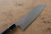 Takeshi Saji Blue Steel No.2 Colored Damascus Bunka 165mm Ebony with Ring Handle - Seisuke Knife