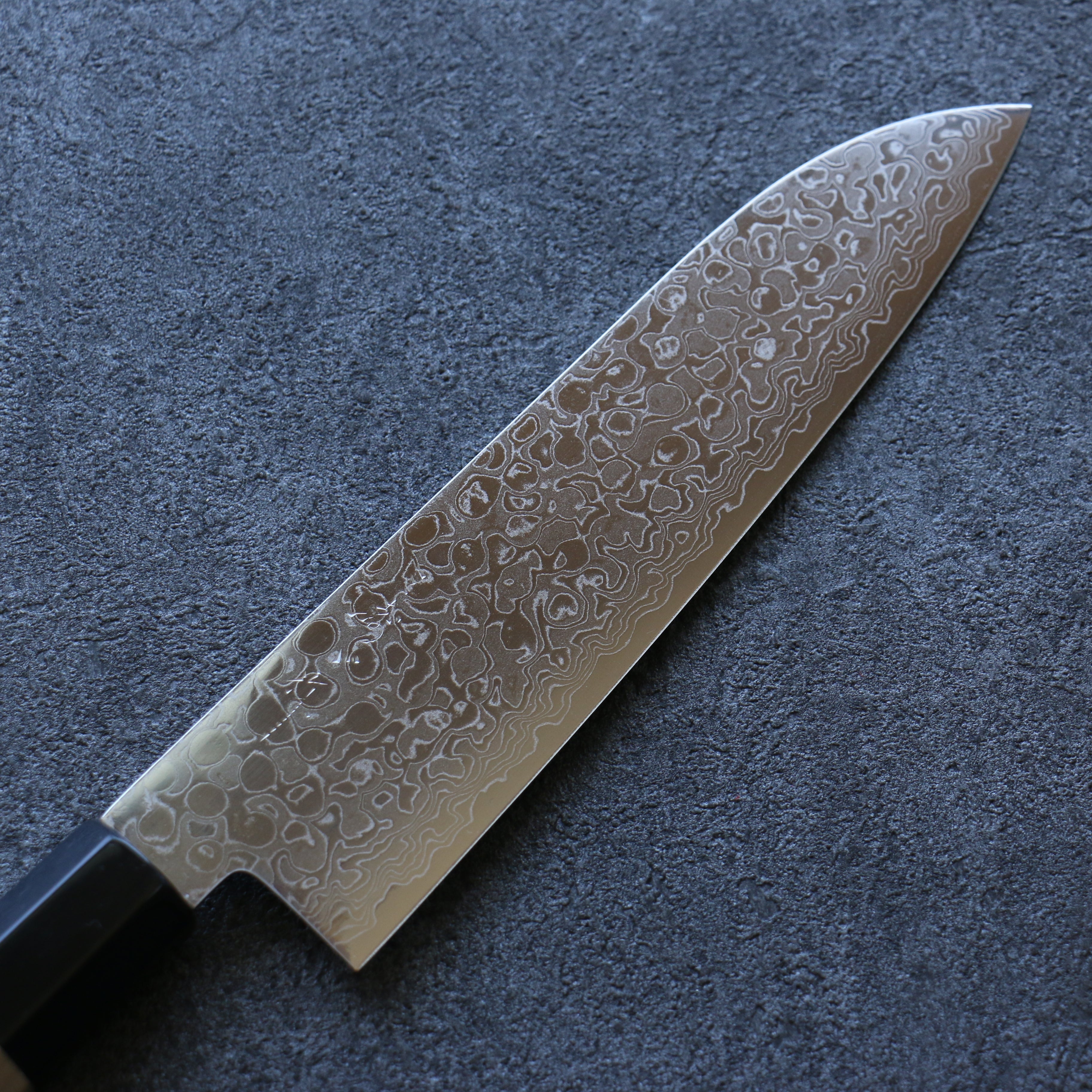 Misuzu AUS10 Damascus Migaki Finished Santoku 180mm Magnolia Handle - Seisuke Knife