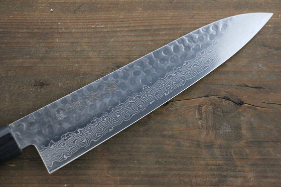 Sakai Takayuki AUS10 45 Layer Damascus Japanese Chef's Gyuto Knife 210mm with Shitan Handle - Seisuke Knife