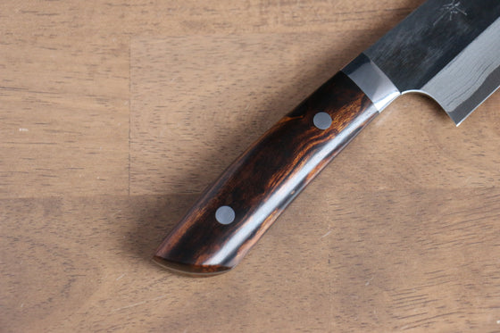 Takeshi Saji Blue Super Kurouchi Damascus Gyuto 180mm Ironwood(Nomura Style) Handle - Seisuke Knife