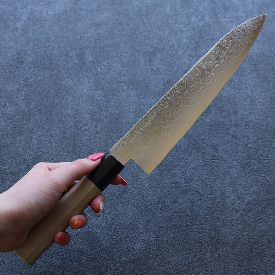 Misuzu AUS10 Damascus Migaki Finished Gyuto 210mm Magnolia Handle - Seisuke Knife